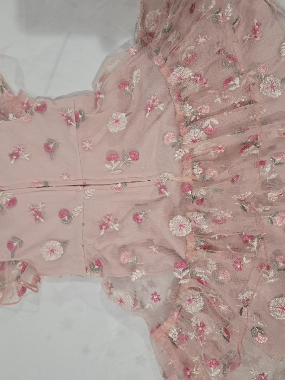 Gymboree Pink Floral Embroidered Tulle Dress
